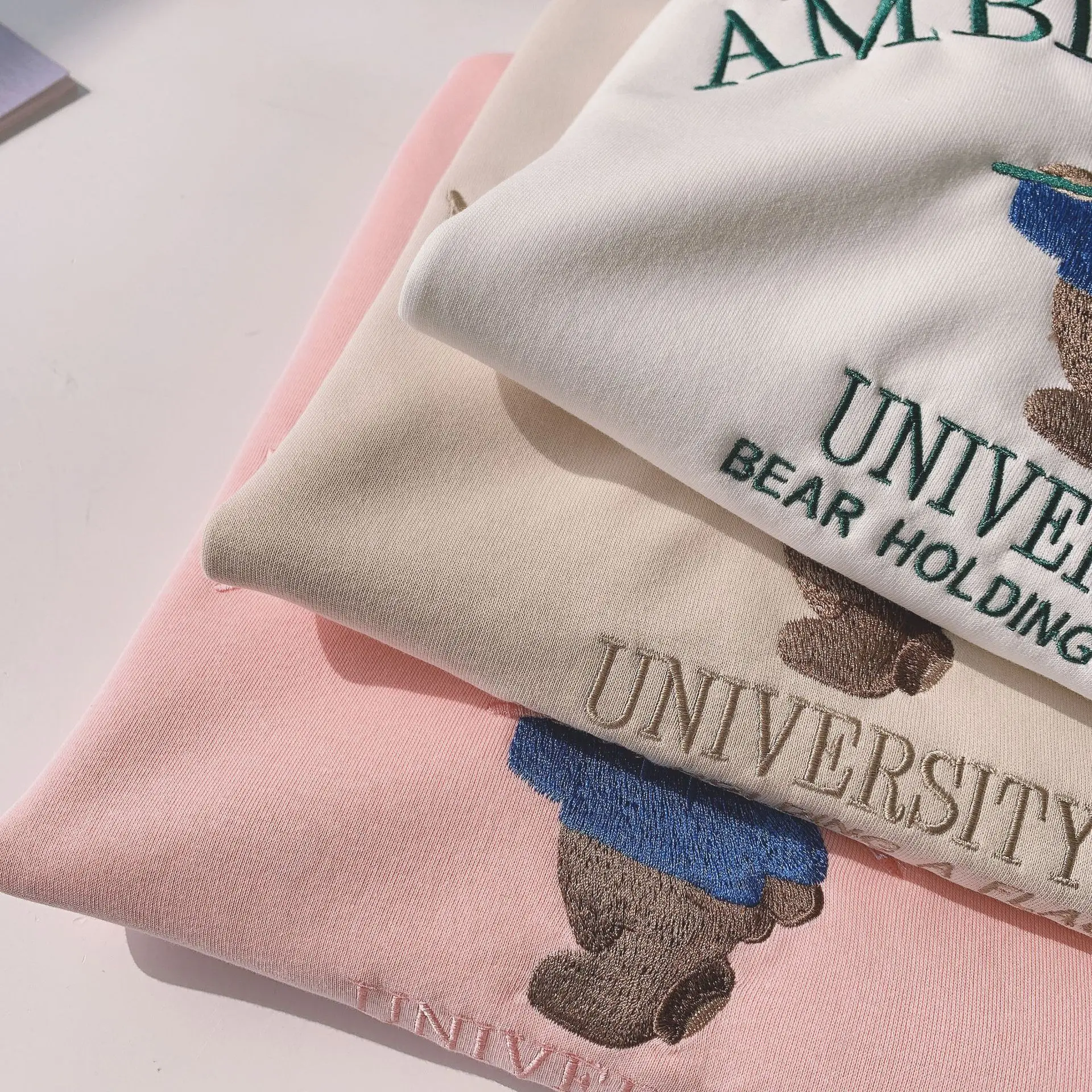 

embroidery bear long-sleeve hoodies Women oversized sweatshirt Fashion loose casual Streetwear women clothing fall 2021 tops