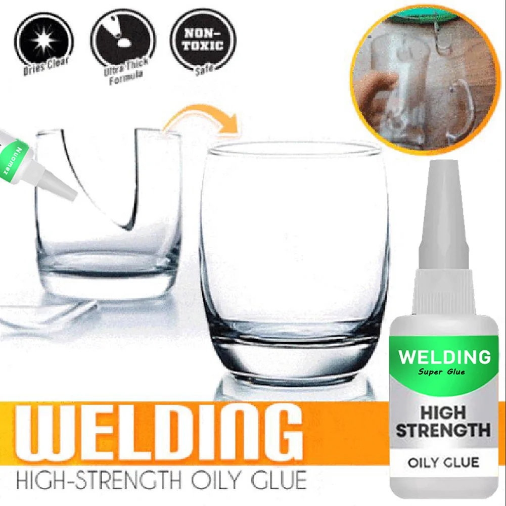 Strength Oily Glue Super Glue Liquid Waterproof & Shockproof Universal Glue Adhesive Safe On Skin For Glass Rubber Plastic Metal