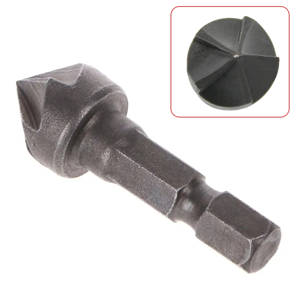 

1 шт. сверло для зенковки 1/4 "с шестигранным хвостовиком и 5 канавками