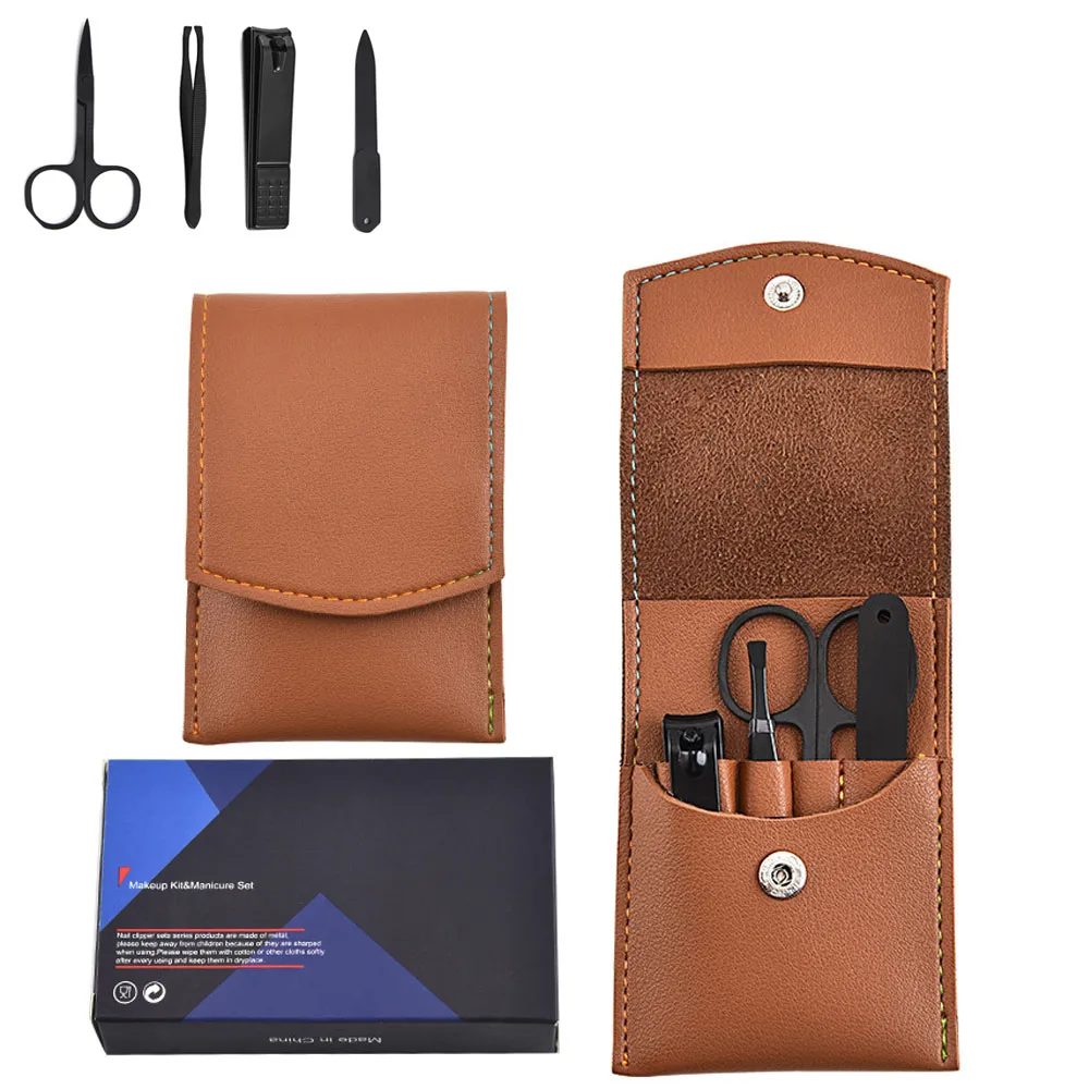 

4Pcs Manicure Cutters Nail Clipper Set Household Ear Spoon Nail Clippers Pedicure Nail Scissors Tool Nail Clippers Cutter Thick