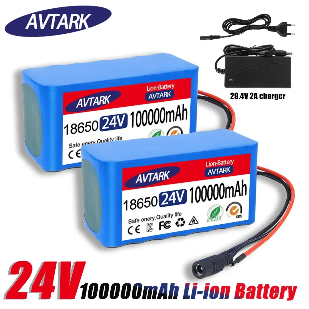 100% новый 24 В 100000 mAh 7S3P 18650 аккумуляторные батареи литиевая батарея аккумулятор для