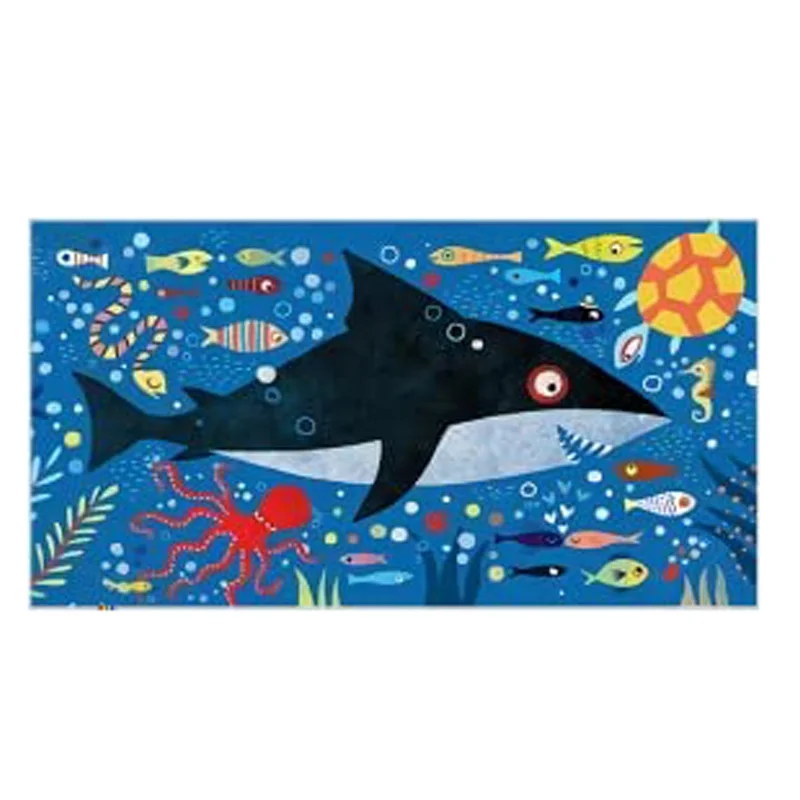 

Sea Life Shark Octopus Small Yellow Croaker Quick Drying Towel