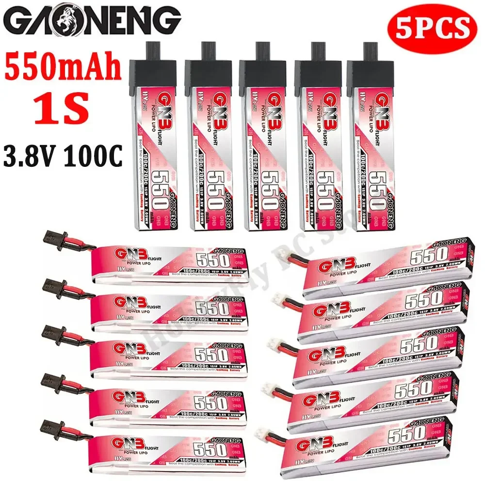 5 шт. GAONENG GNB 550 мАч 1S1P 3 8 В 100C Lipo аккумулятор с разъемом XT30/PH2.0/GNB27 для мини-квадронов