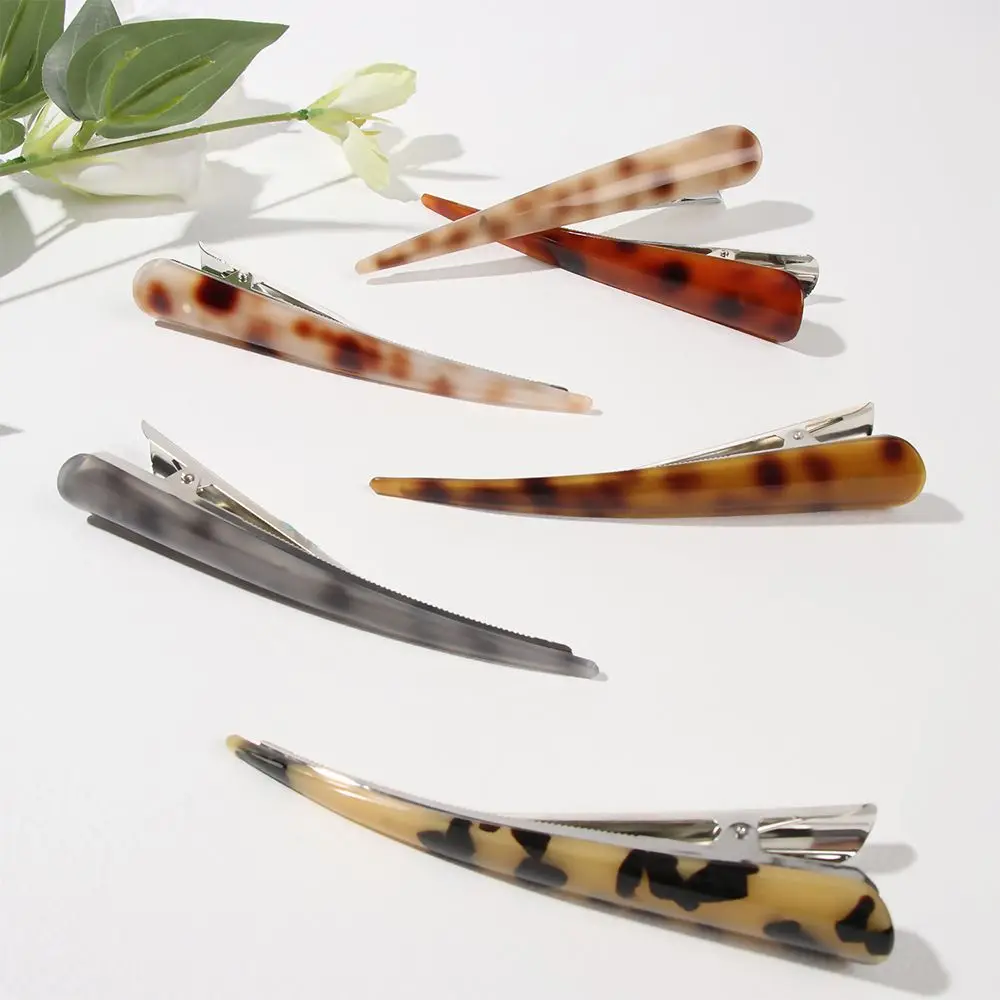 

Metal Thin Hair Styling Tools Hairstyles Barrettes Tortoise Shell Hair Clips Duckbill HairClips Hair Salon tool