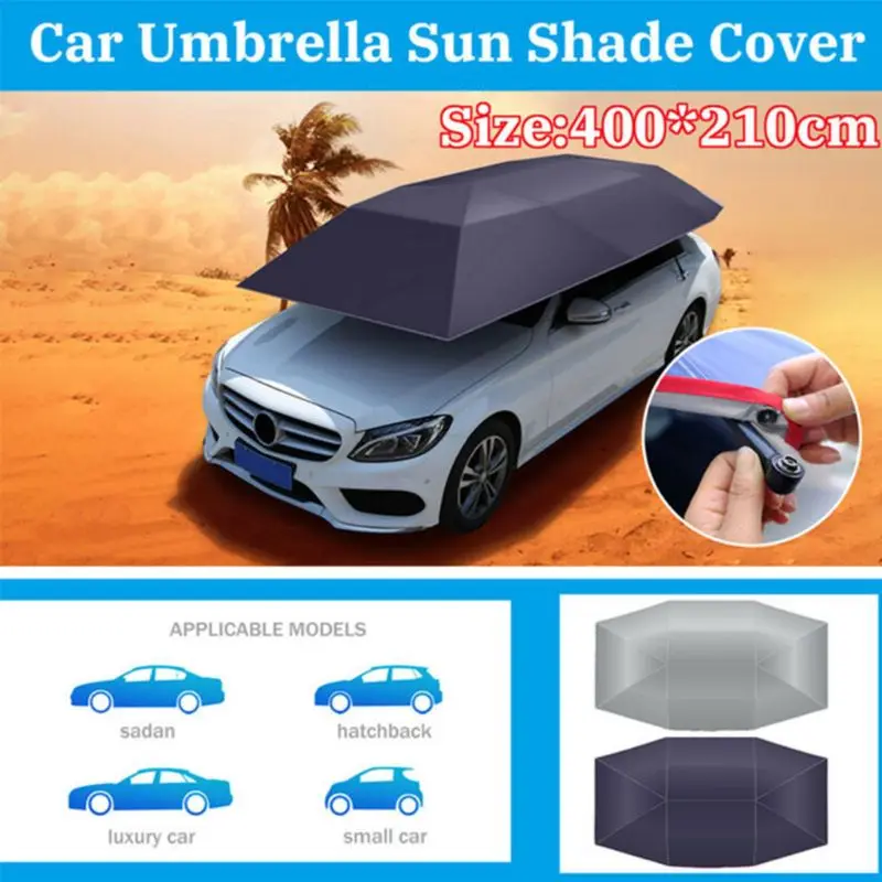 1 Set Portable Car Tent Camping Travel Shelter Outdoor Sunshade Canopy Awning Trailer SUV For Festivals Picnics Universal