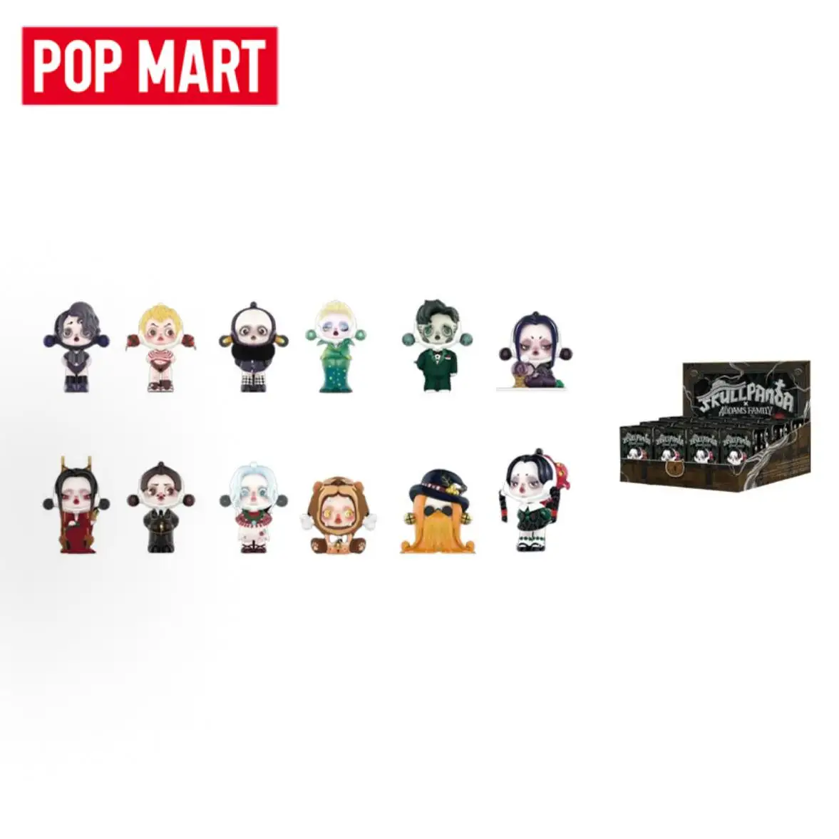 Фото POP MART SKULLPANDA Серия «Семья Аддамс» Модные игрушки-сюрпризы в закрытых коробках, коллекционные фигурки, подарок-сюрприз №1