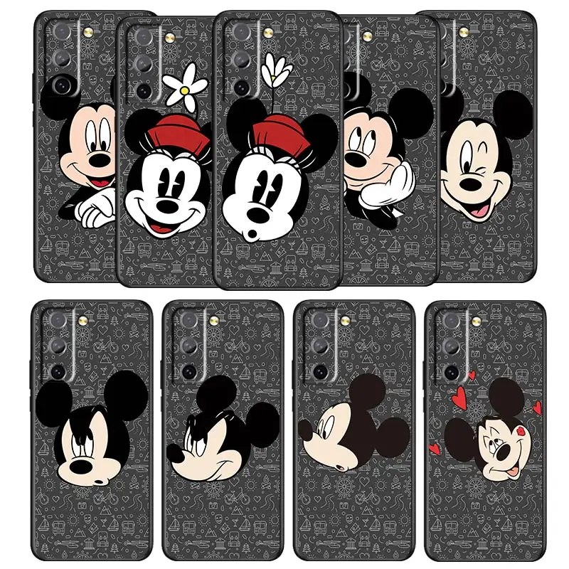 Good looking mickey Phone Case For Samsung Galaxy S22 S21 S20 S10 S10e S9 S8 S7 PRO Ultra Plus FE Lite Black luxury Silicone