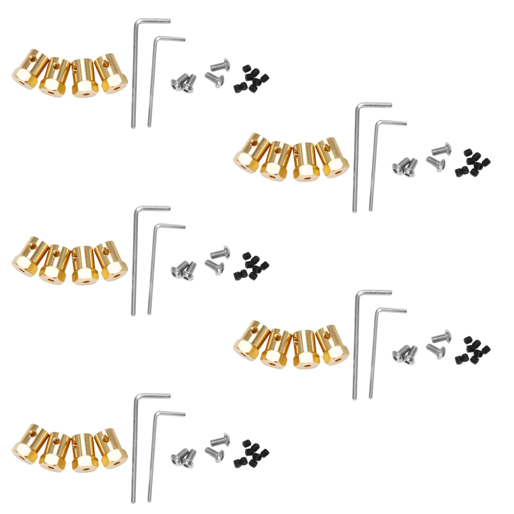 

20PCS 5mm to 12mm Brass Combiner Wheel Hub Hex Adapter for WPL B14 B16 B24 B36 C14 C24 MN D90 D91 RC Car Spare Parts