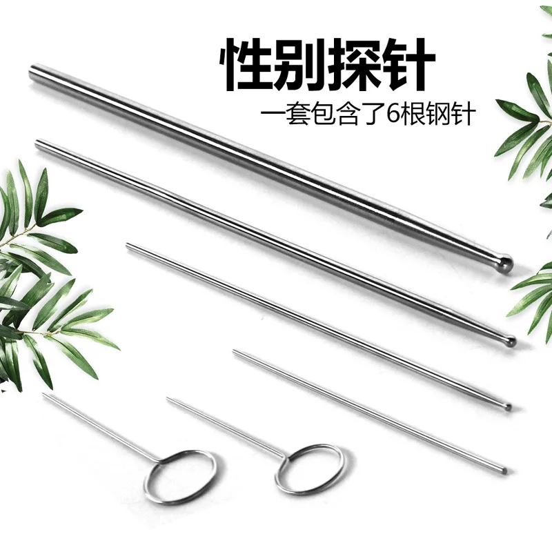 

6 Pieces Snake Probe Kit Round Ball Tip Professional Reptiles Snake Sexing Kit Probes Set Snake Gender Detector