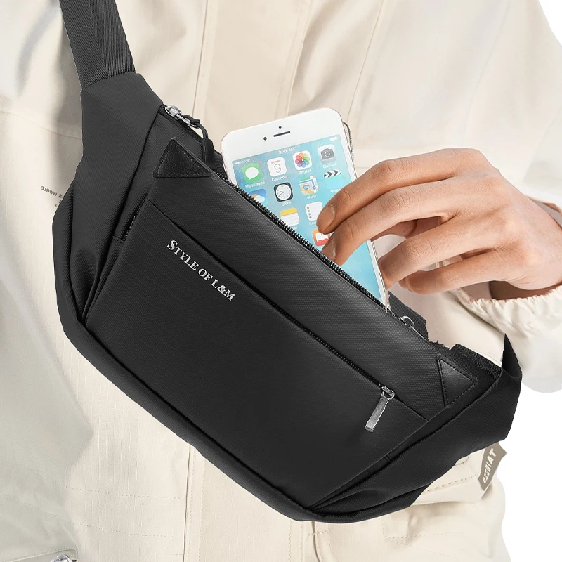 

Fanny Packs for Women Men Unisex Waist Bag Pack Traveling Running Casual Adjustable Strap Black Chest Bag for Outdoors & Gym