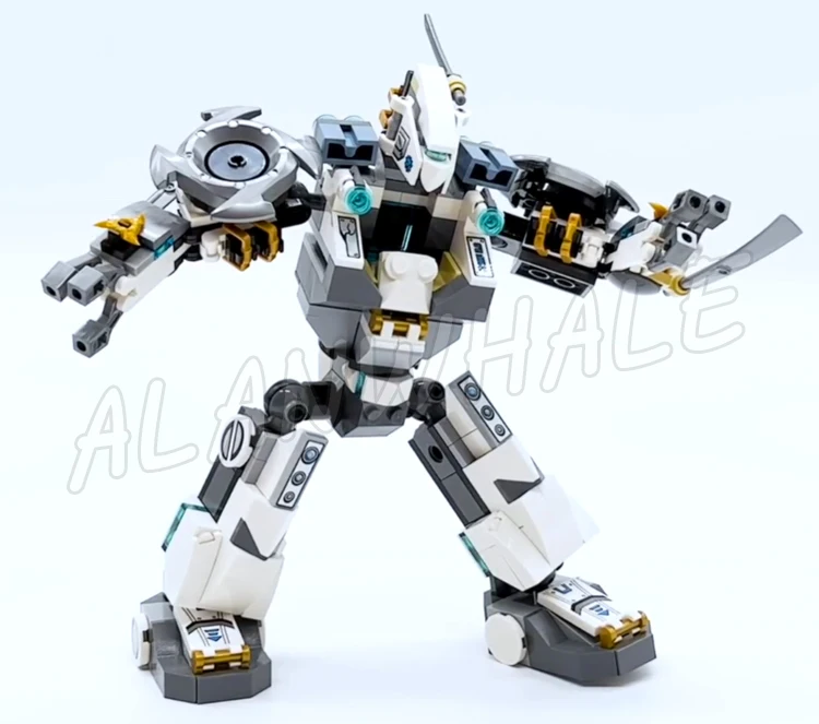 757 шт. Shinobi Titan Mech Battle Zane Robots Posable Arms Legs Cave 10399 Набор строительных блоков совместимый