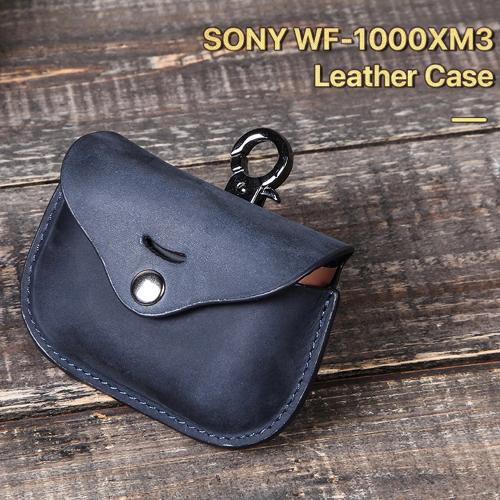 

Кожаный защитный чехол Crazy Horse для наушников, универсальный компактный и портативный чехол для Sony