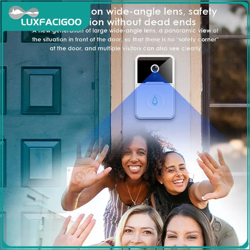 

Wireless Video Doorbell Cats Eye Three-in-one Real-time Monitoring Two-way Intercom Video Camera Alkaline Battery Variable Sound