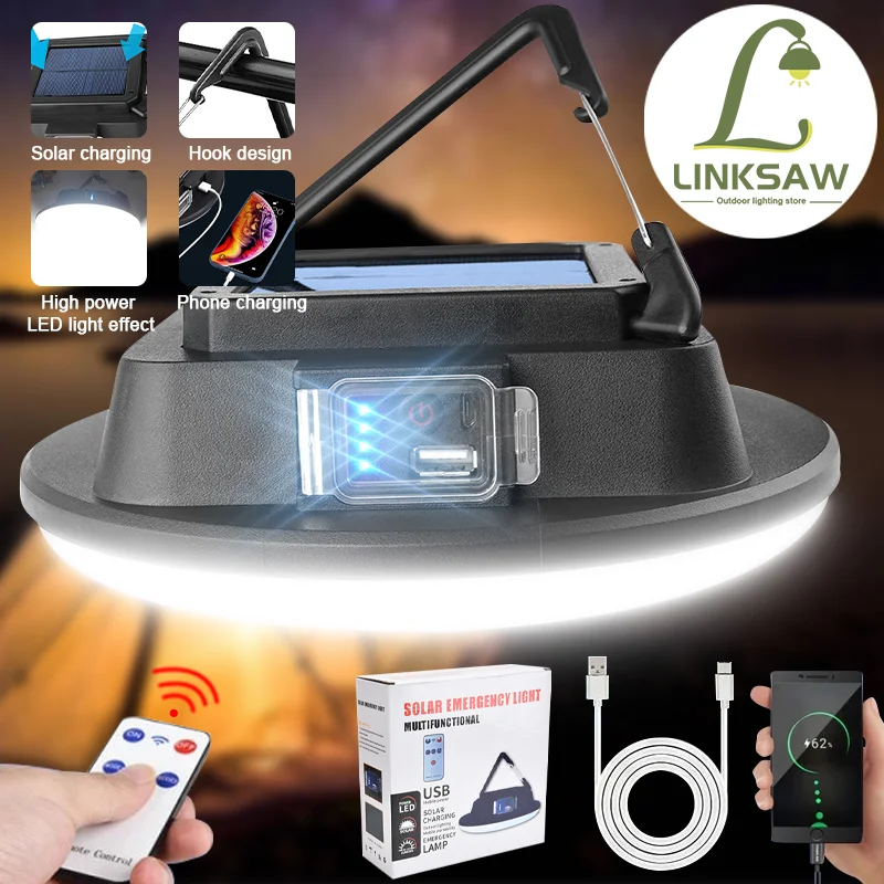 

Gadgets Lantern With Lamp Powered Camping 30000mah Rechargeable Flashlight Lantern Solar Tent Emergency Camping Hand