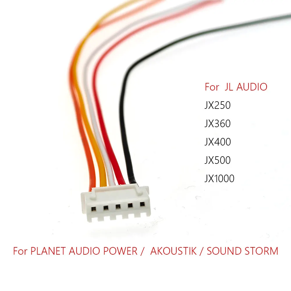 

5-контактный динамик, входной разъем высокого уровня для JL AUDIO JX250 JX360 JX400 JX500 JX1000, подходит для PLANET AUDIO POWER AKOUSTIK SOUND STORM