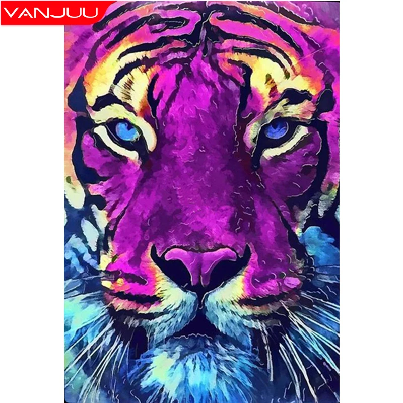 

5D Diamond Painting Kits Tiger Full Drill Diamond Mosaic Painting Animal Diamond Embroidery DIY Rhinestones Home Decor Gift