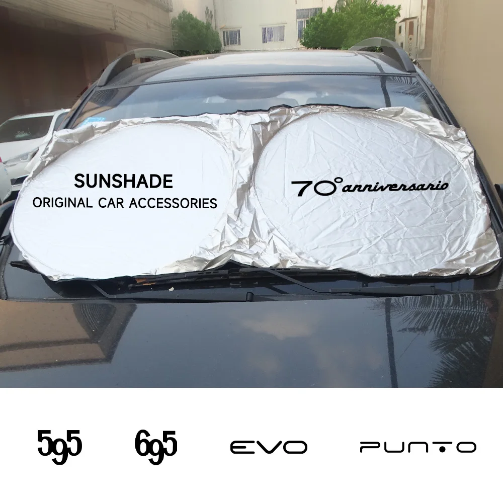 

Car Sun Shade Protector Auto Front Window Sunshade Covers For Fiat Abarth 124 GT Rally Spider 595 70° Anniversary Competizione