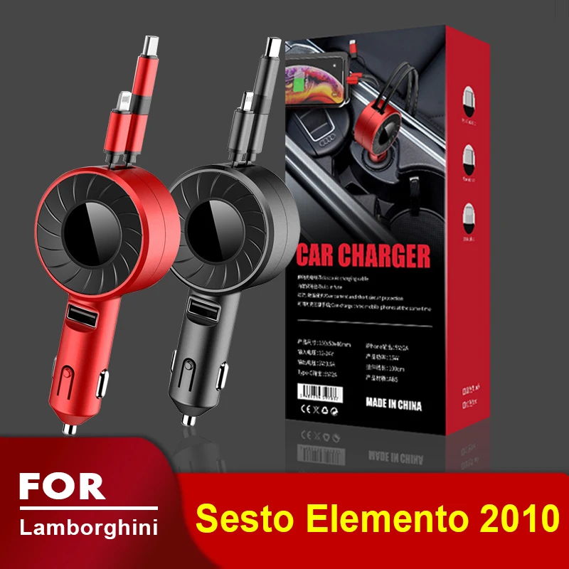 

USB Type C Car Charger for iPhone Android HUAWEI HONOR Xiaomi POCO Redmi Samsung Galaxy Realme for Lamborghini Sesto Elemento