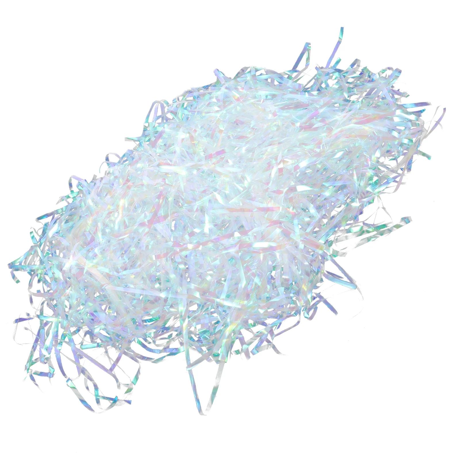 Серебряная оберточная бумага трава для подарочных коробок измельченный