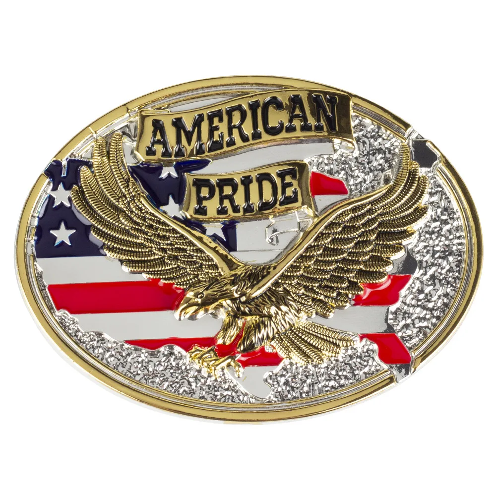 

American Flag Belt Buckle Bald Eagle AMERICAN PRIDE ALLOY 3D METAL Decorative WAISTBAND Clothing Accessories