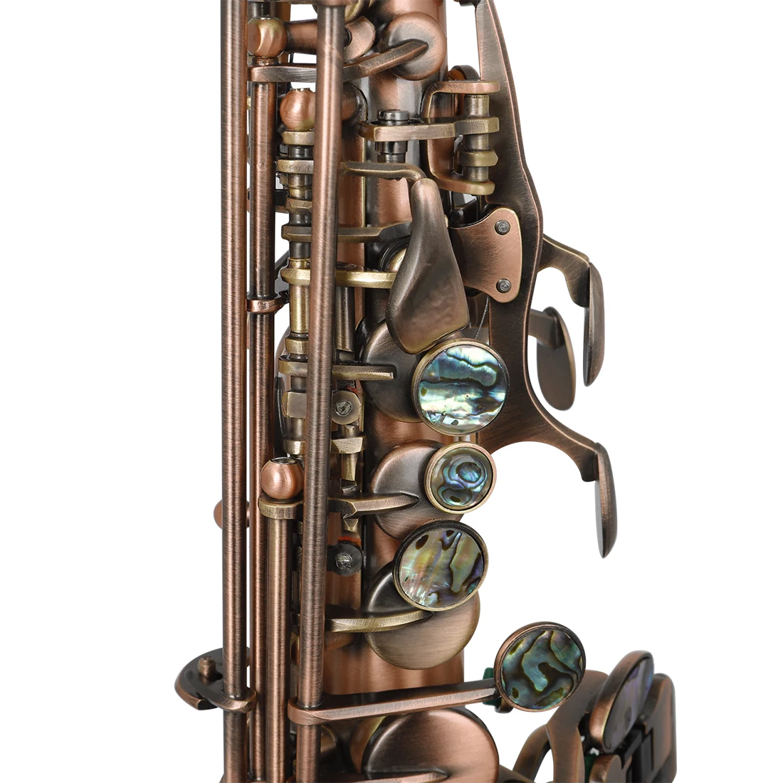 SLADE Bb Сопрано-саксофон морской корпус B плоские изгибы набор саксофонов с