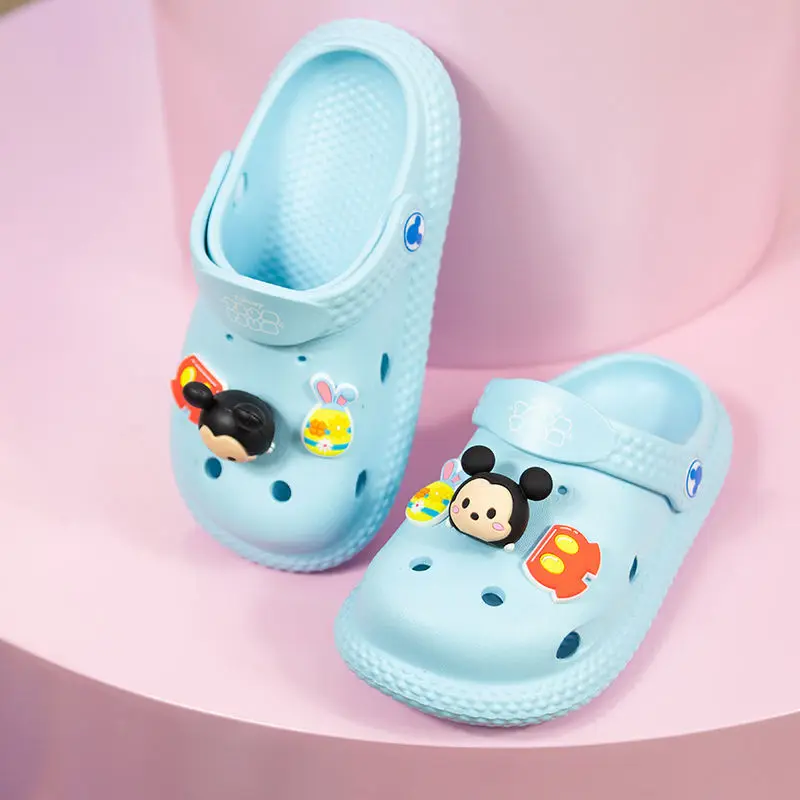 

real photos Mickey's Minnie Mouse Non Slip Summer Children's Sandals Boys' Beach Hole Shoes Cute Baby Boys' Sandals