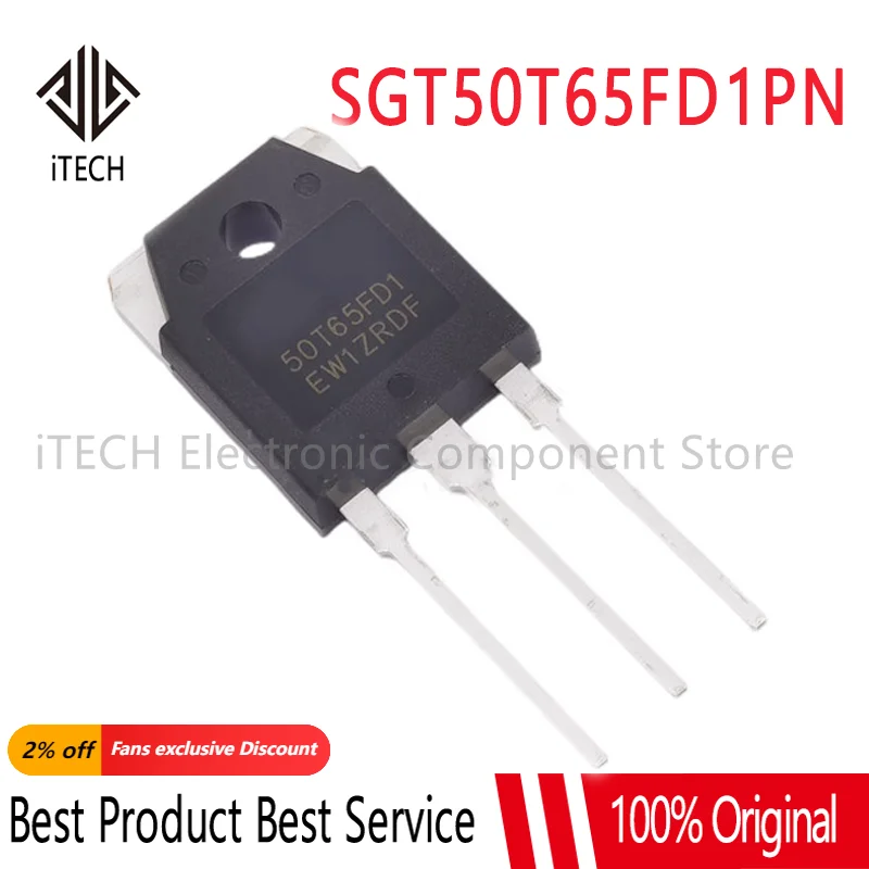 

1PCS SGT50T65FD1PN 50T65FD1 50A 650V TO-3P IGBT 100% NEW