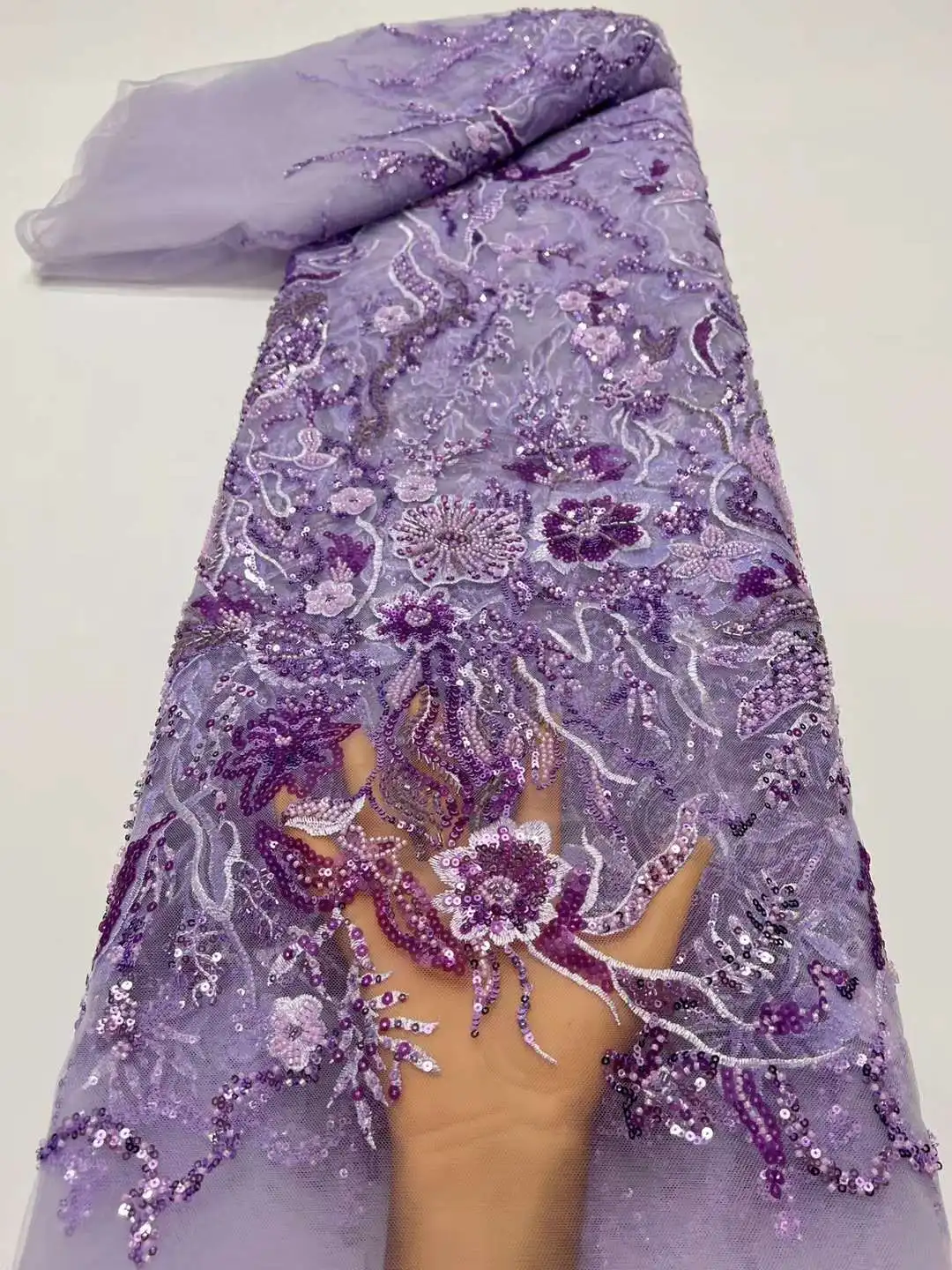 Новинка 2024 высокое качество ткань блестки шитье фотоблестки 5 ярдов HX