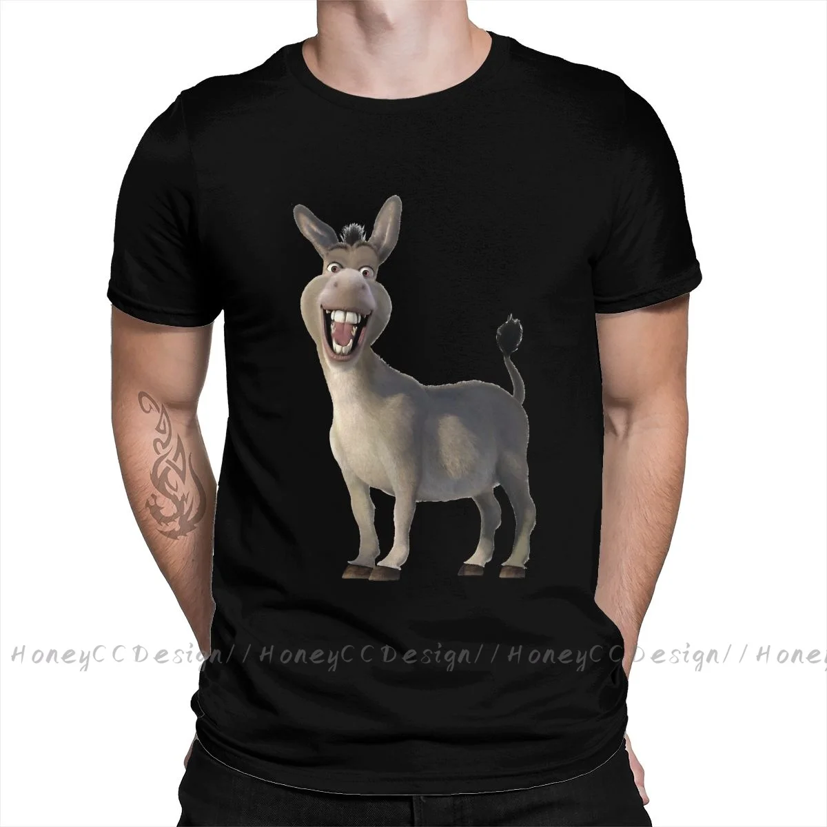 

Fashion Shrek Men Clothing Donkey Eddie Murphy T-Shirt Summer O Neck Shirt Short Sleeve Plus Size