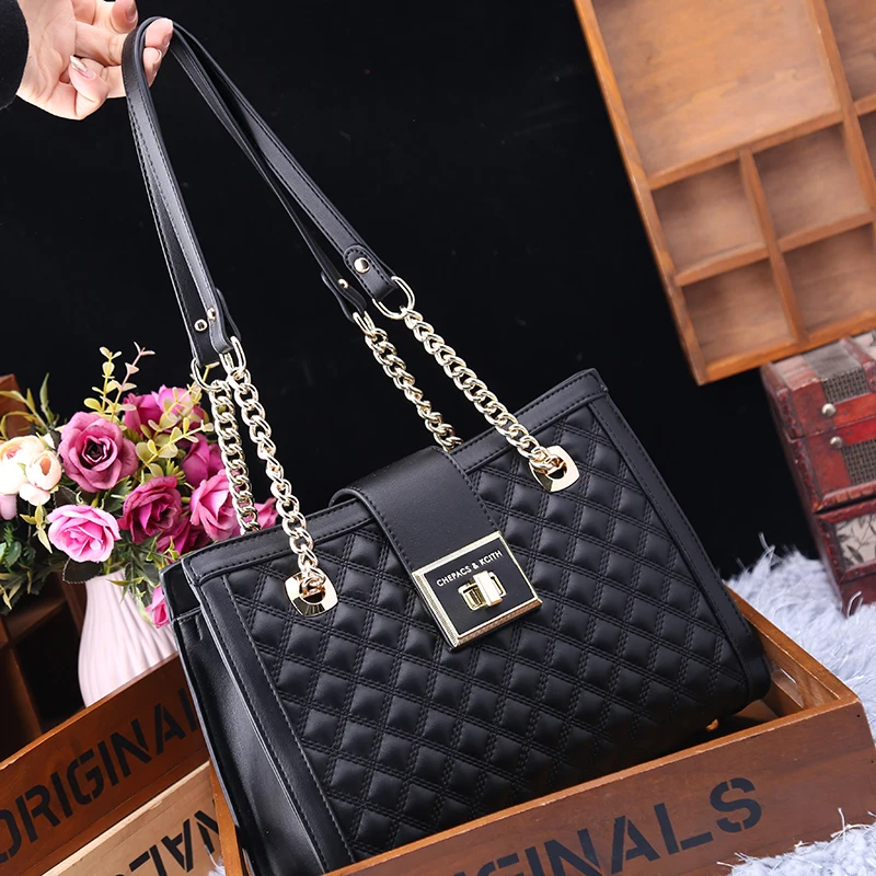 

100% Genuine Leather Ladies Casual Shoulder Bag 2021 New Fashion Large-capacity Handbag Shoulder Messenger Chain Bag Channel Gg
