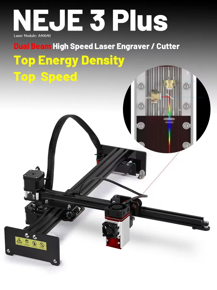 NEJE 3 Plus Laser Engraving Cutting Machine Laser Cutter CNC Router Laser Engraver Metal Bluetooth Wireless Control Offline Work