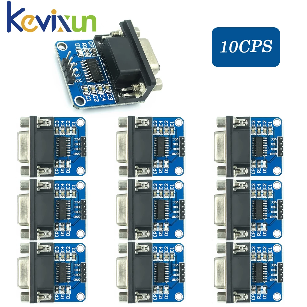 1-10 шт. MAX3232 RS232 в TTL модуль преобразователя последовательного порта DB9 разъем MAX232