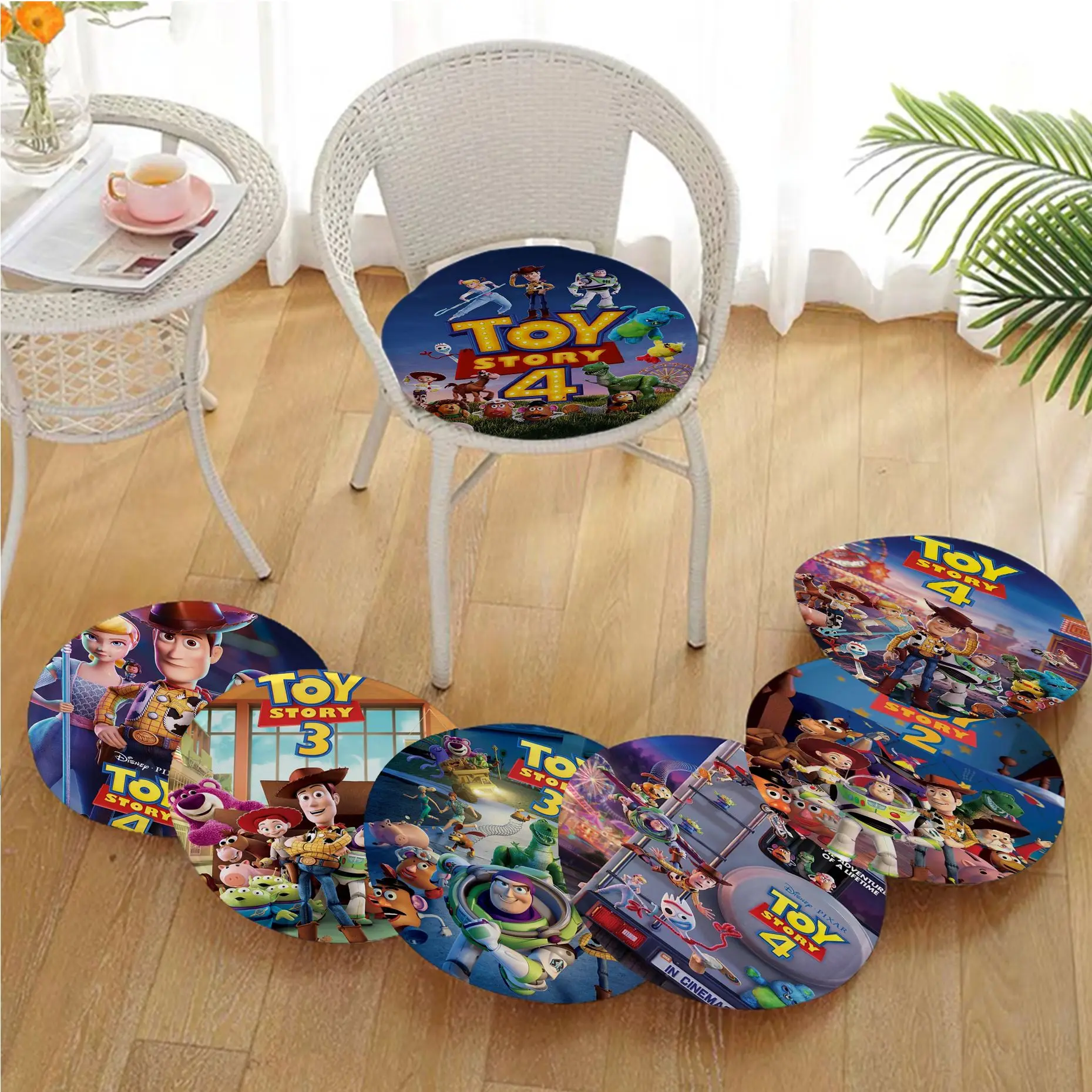 

Disney Toy Story Four Seasons Fabric Cushion Non-slip Living Room Sofa Decor Students Stool Tatami Office Cushions Home Decor