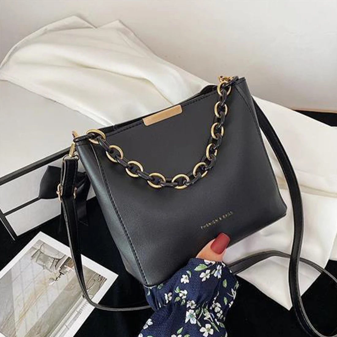 PU Luxury Solid Handbags Womens Bags For Woman 2023 Ladies Hand Bags Women's Crossbody Bags Purse Phone Wallet Shoulder Bag