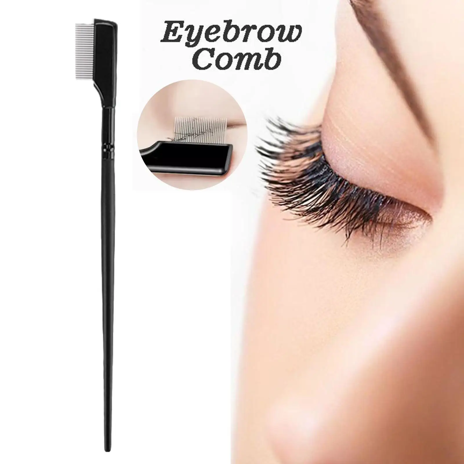 

Tainless Steel Needle Eyebrow Comb Lash Separator Foldable Metal Eyelash Brush Comb Eyebrow Comb Cosmetic Tools