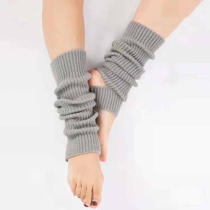 

Women Leg Warmers Socks Knitted Warm Long Socks Female Yoga Socks Dance Ballet Stocks Winter Autumn Long Footless Socks