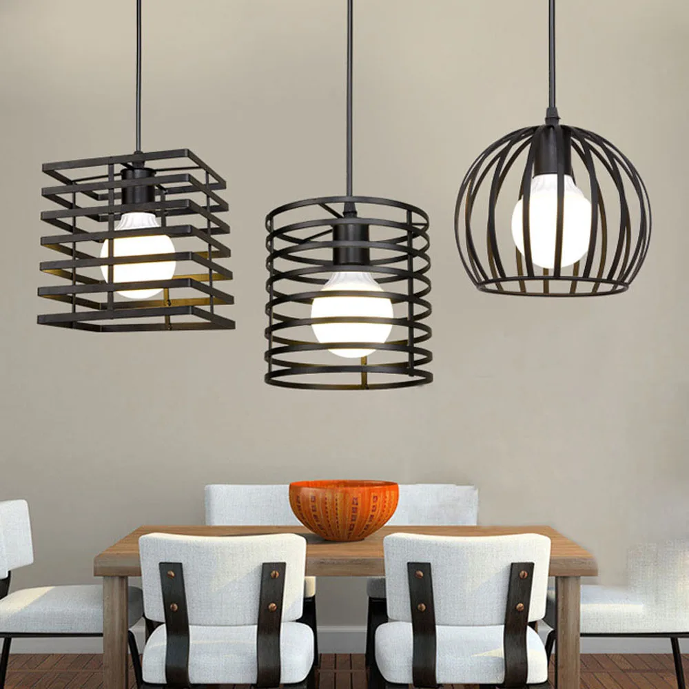 

Modern LED Pendant Lights Industrial Vintage Ceiling Hanging Lamp Shade Suspension Luminaire for Home Living Room Lighting Decor