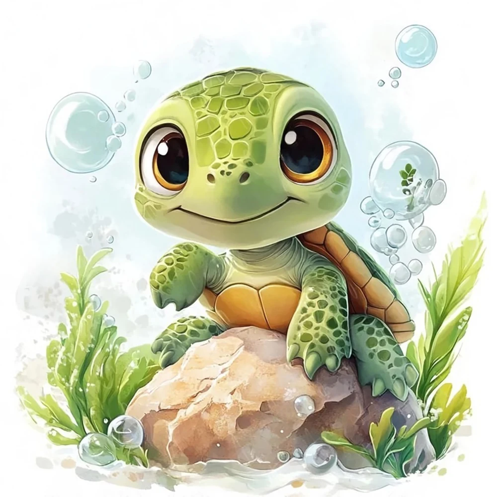 1 шт., акварель, детская черепаха, украшение для комнаты, гостиная, спальня, украшение для туалета, наклейки на стену
