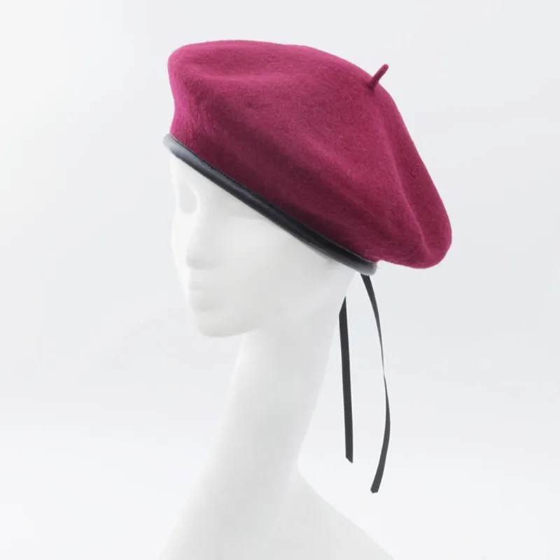 

New wool adjustable Wool Beret painter cap autumn and winter fashion hats for women bonnets girls hat
