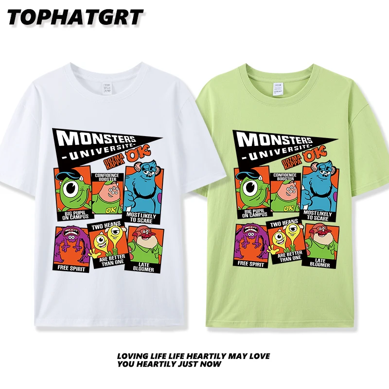 

Monsters Inc Printed T Shirt for Men 100% Cotton Casual Short Sleeve Unisex Classic T-shirts Women Summer Clothing