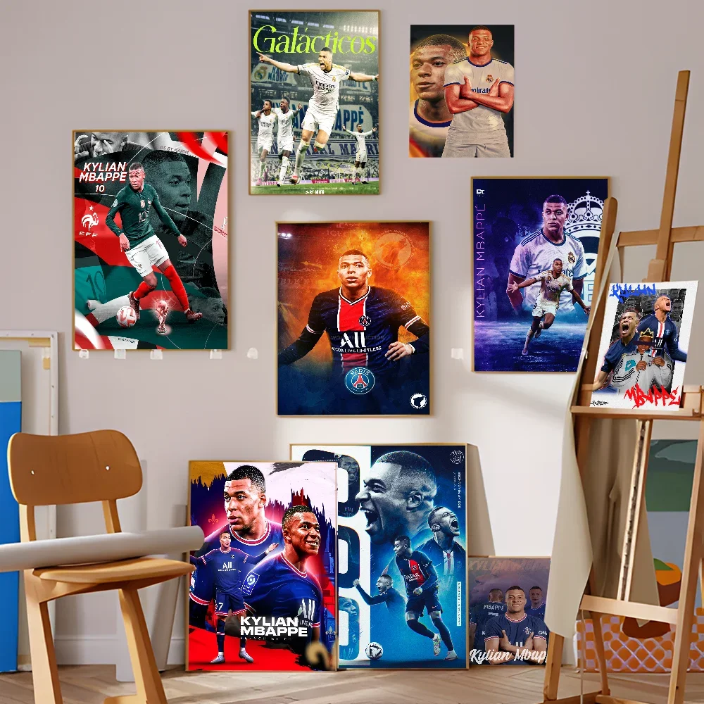 K-Kylian Football Star Mbappe классический аниме-плакат водостойкий пылезащитный современный