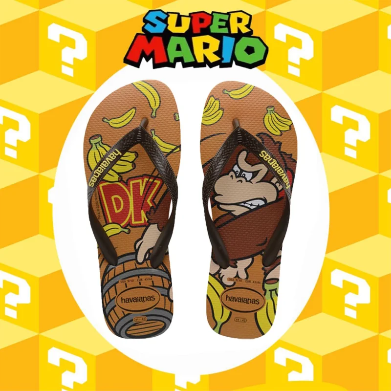 

Kawaii Super Mario joint men's and women's Brazilian flip flops cartoon animation non-slip seaside beach shoes holiday gift