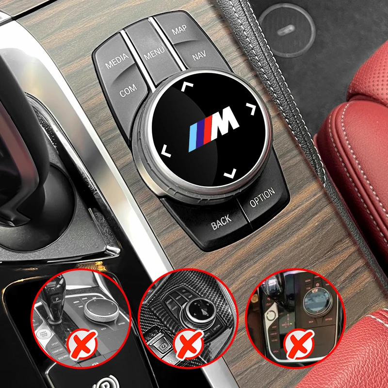 Мультимедийная ручка с логотипом M декоративная наклейка для BMW X2 X3 X4 X5 X6 X7 F25 F26 G11