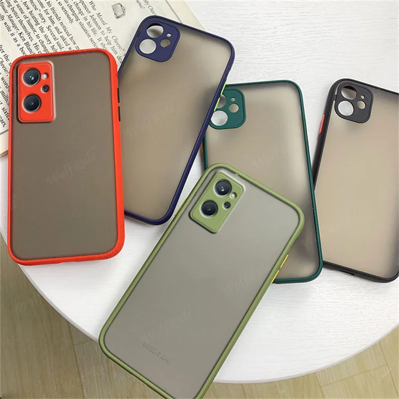 For Cover Realme 9i Case For Realme 9i Capas Colour Phone Bumper Shockproof Translucent Matte Cover For OPPO Realme 9i Fundas