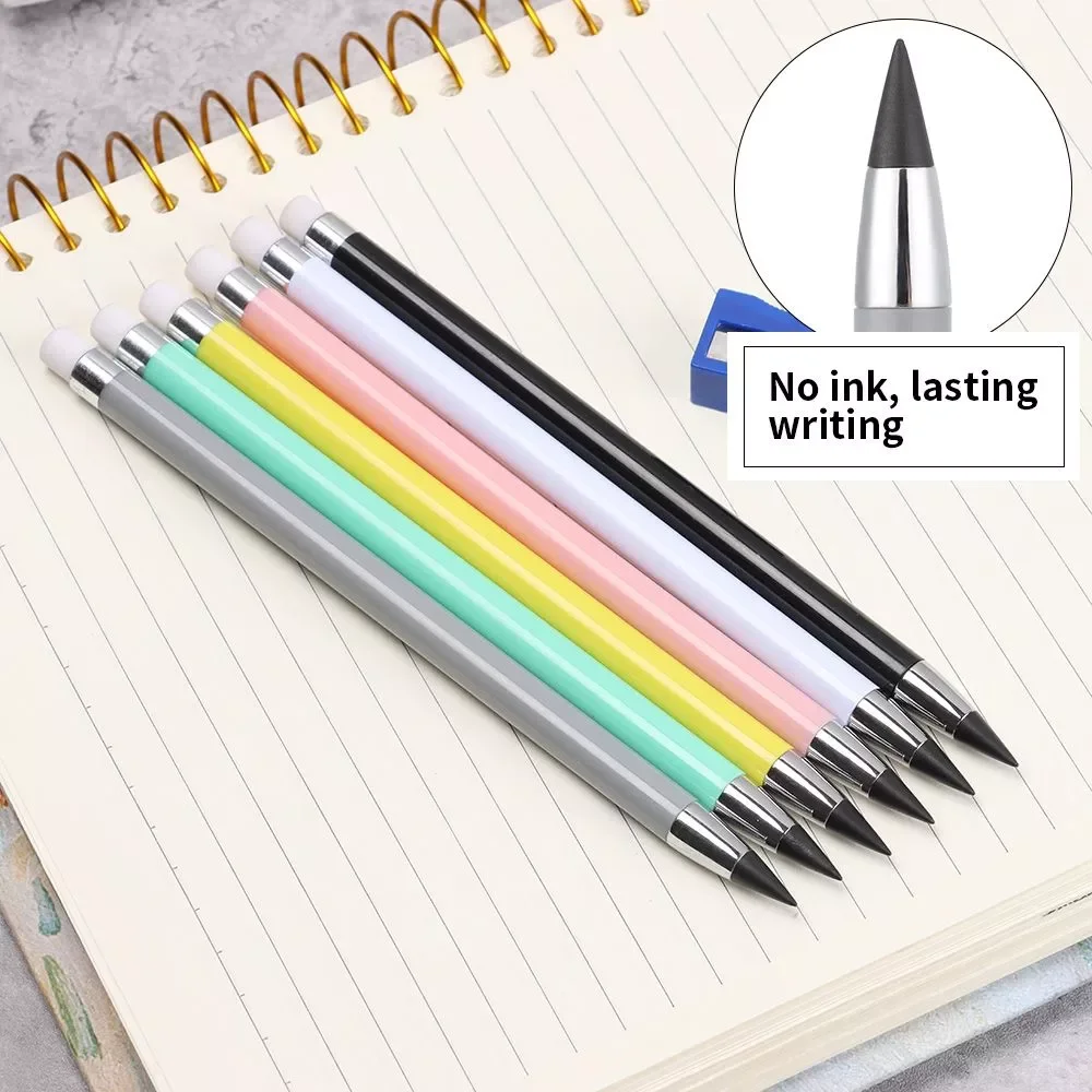 

Durable Macarons Color Inkless Eternal Pencil HB Unlimited Writing Pen No Ink Sketch Tool Office Supplies School Stationery Gift