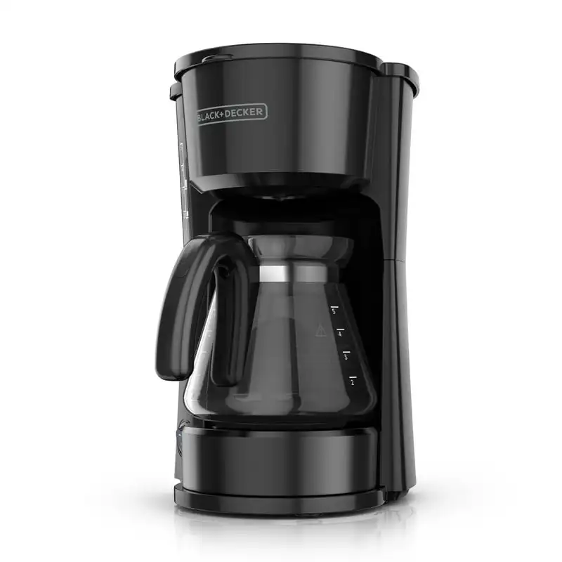 

Coffee Station 5-Cup Coffee Maker in Stainless Steel Black