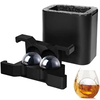 clear ice ball maker silicone ice cube maker whiskey tray sphere crystal clear 2 35 inch whiskey transparent round ice box mold