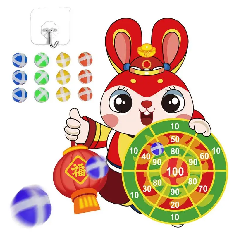 

Dart Board For Kids Large 12 Sticky Ball Bunny Dart Board For Kids Dart Board Easter Toys For 3-Year-Old Boys Girls And Up