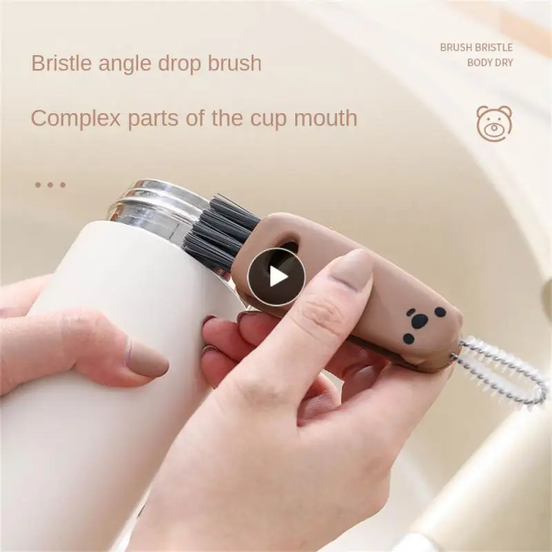 

Decontamination Groove Gap Brushes Multifunctional Rotatable Bottle Cap Brush Hanging Storge Spiral Gap Brush Cup Cleaning Brush