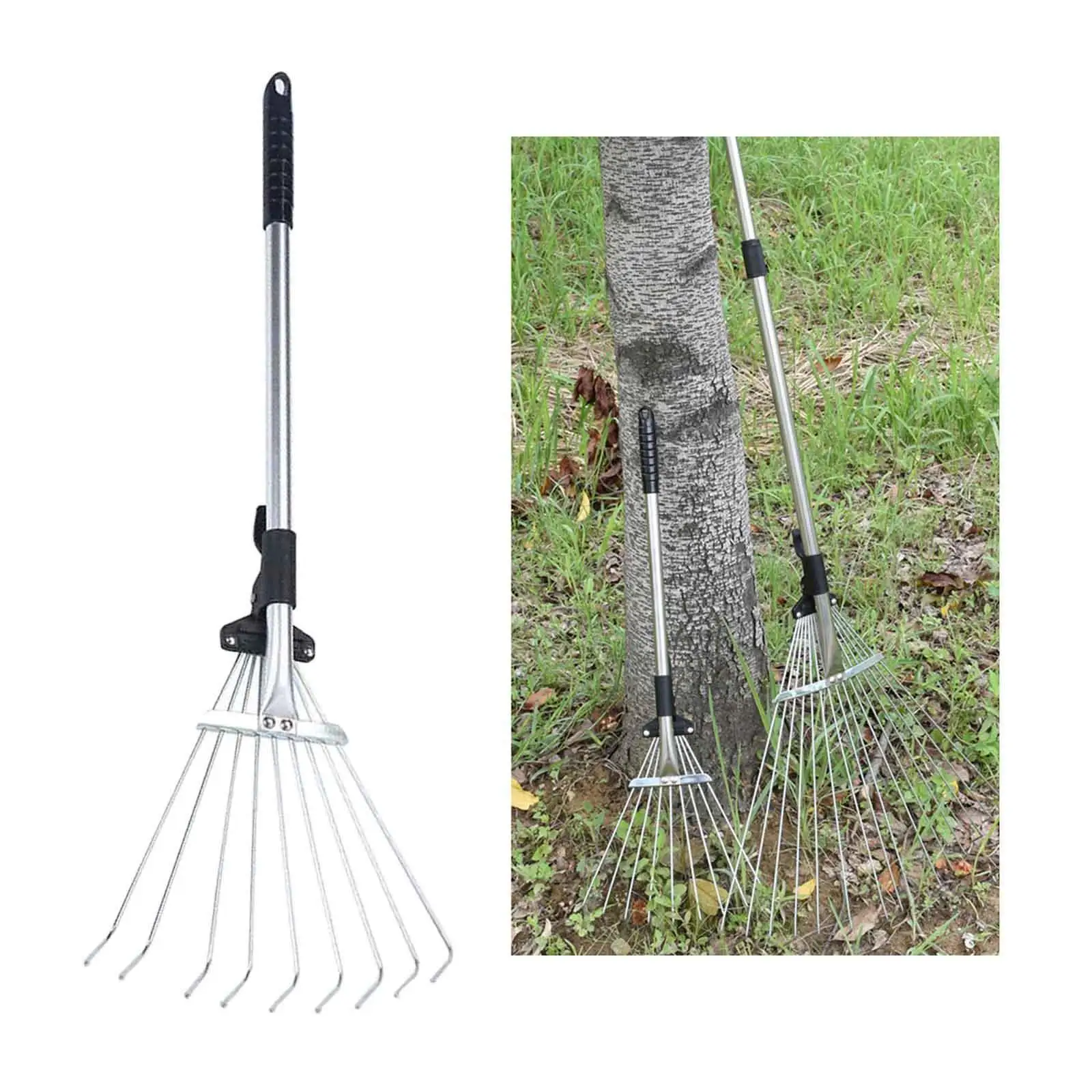 

Garden Handle for Flower Lawns Practical Adjustable And Labor-saving Rake Expandable Head Leaf Rake Adjustable Rakes For